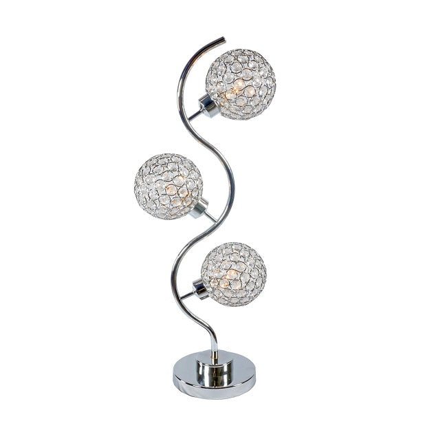 6260T CRYSTAL 3 GLOBE TABLE LAMP