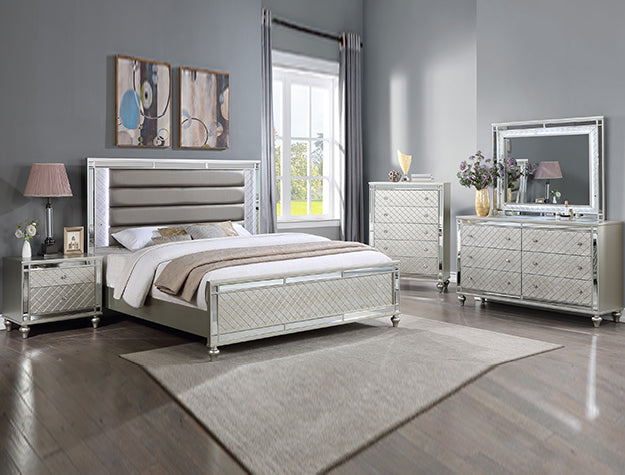 SETB1680 CRISTIAN BEDROOM GROUP CHAMPAGNE