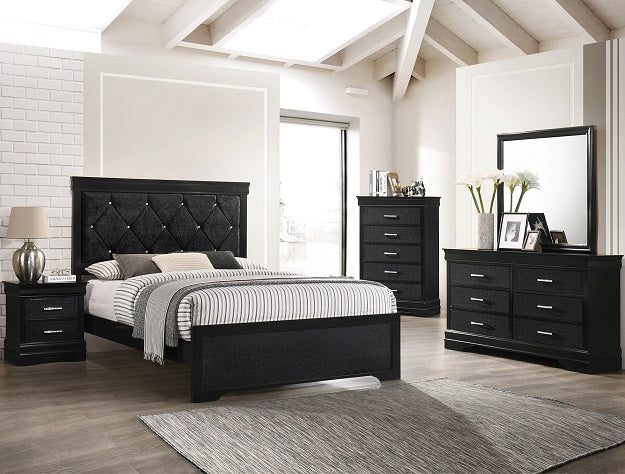 SETB6918 AMALIA BLACK BEDROOM GROUP